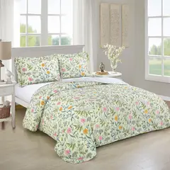 JUST HOME COLLECTION - Cubrecama Boho Estampado Multicolor 1.5 Plazas