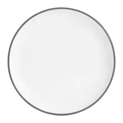 JUST HOME COLLECTION - Juego de Vajilla 16 Piezas de Cerámica Aster Gris y Blanco