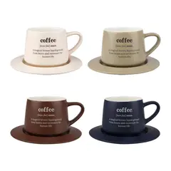 JUST HOME COLLECTION - Set x2 Tazas 200 ml con Platillos