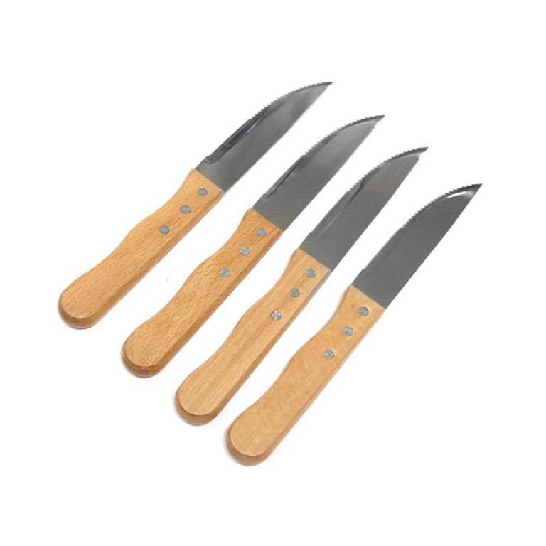 Set De 4 Cuchillos Para Parrilla