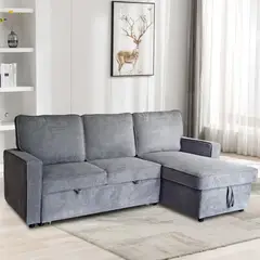 JUST HOME COLLECTION - Sofá Cama Dallas Gris 208x76x89 cm