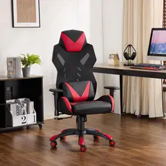 JUST HOME COLLECTION - Silla Gamer Arturo Negro y Rojo