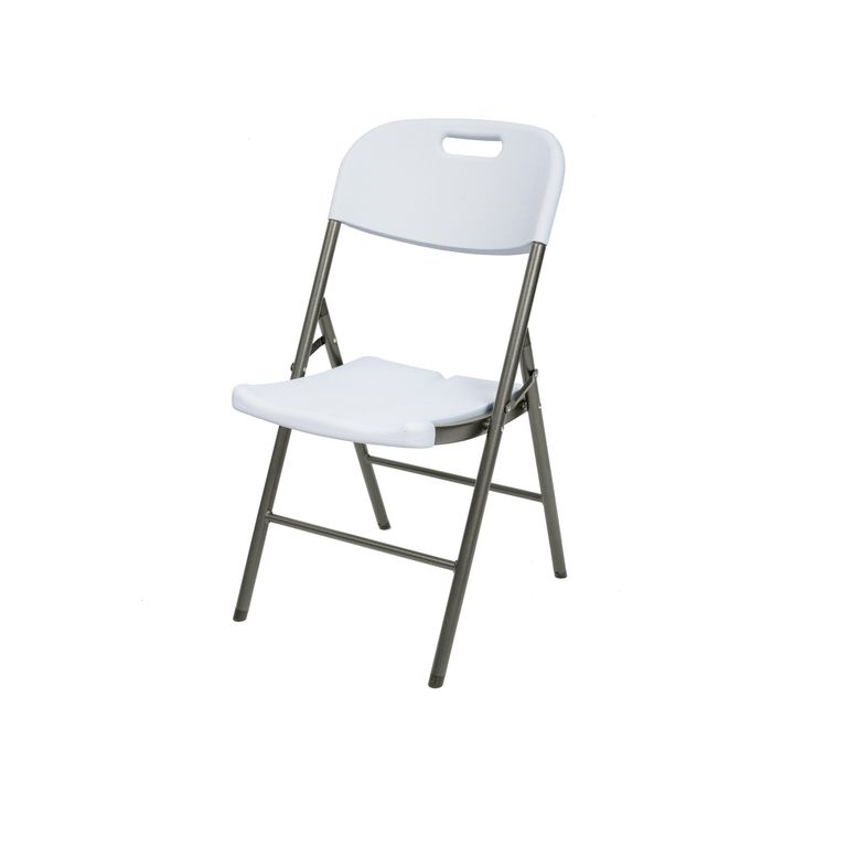 Silla Plegable para Terraza 87x53x46cm Blanco