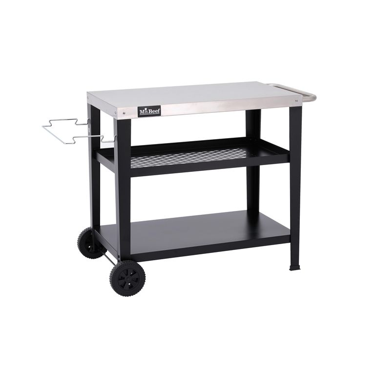 Mesa Auxiliar Exterior con Ruedas 59x81x117 cm