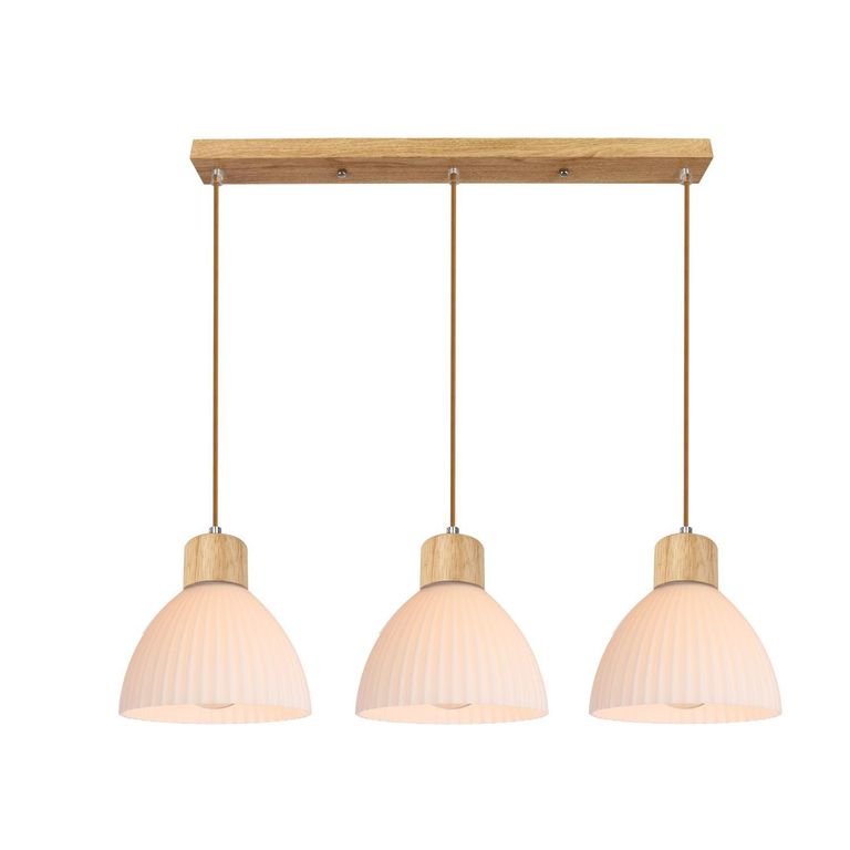 Lámpara Colgante de Techo 3 Luces Elva Natural