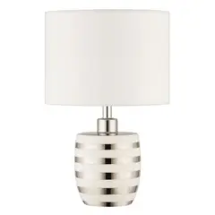 JUST HOME COLLECTION - Lámpara de Mesa 1 Luz Marian Plateada