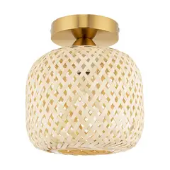 JUST HOME COLLECTION - Lámpara de Techo Ben 1L E27 Amarillo/Dorado