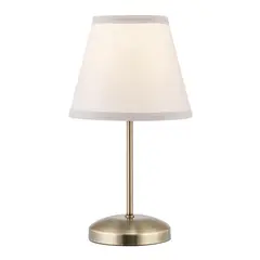 CASA BONITA - Pack de 2 Lámparas de Mesa New Lyon E27 Blanco 18x33 cm