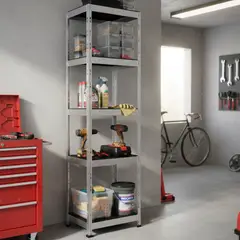 FIXSER - Estantería Exterior 5 Niveles 180x50x38 cm Acero