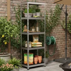 FIXSER - Estantería Exterior 5 Niveles 180x50x38 cm Acero