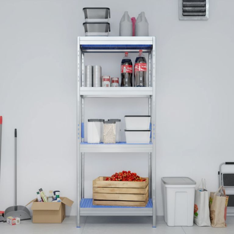 Estantería Alimentaria 4 Niveles 75x180x50 cm Acero