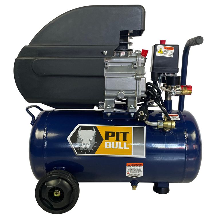 Compresora De Aire Semi Profesional Pitbull 2HP 24 Lt