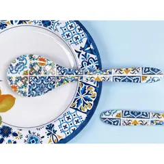 JUST HOME COLLECTION - Cuchara para Servir Toscana Azul Limón