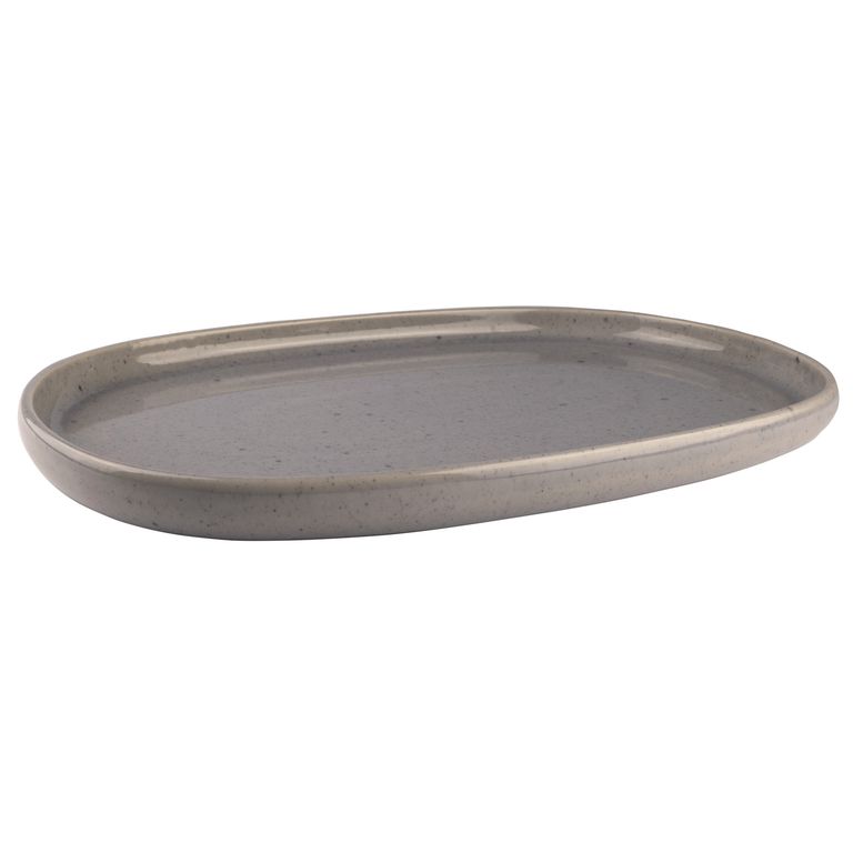 Plato Ovalado 22.6 x 32.7 cm Dots Morado