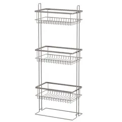 JUST HOME COLLECTION - Organizador de Baño 3 Niveles Cromada