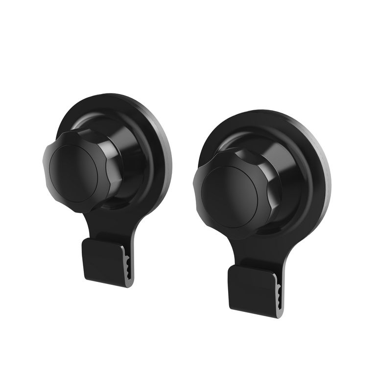 Set x2 Ganchos de Succión Negro