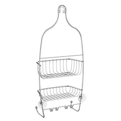 JUST HOME COLLECTION - Organizador de Ducha 2 Niveles Plateada