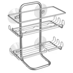 JUST HOME COLLECTION - Organizador de Ducha 2 Niveles Cromada