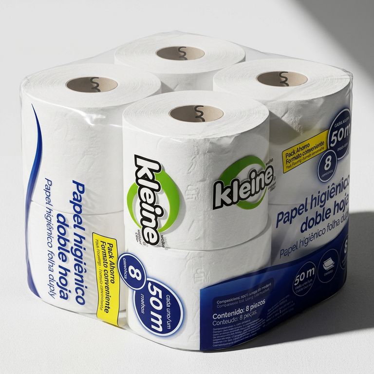 Papel Higiénico Doble hoja 8 Rollos x 50m