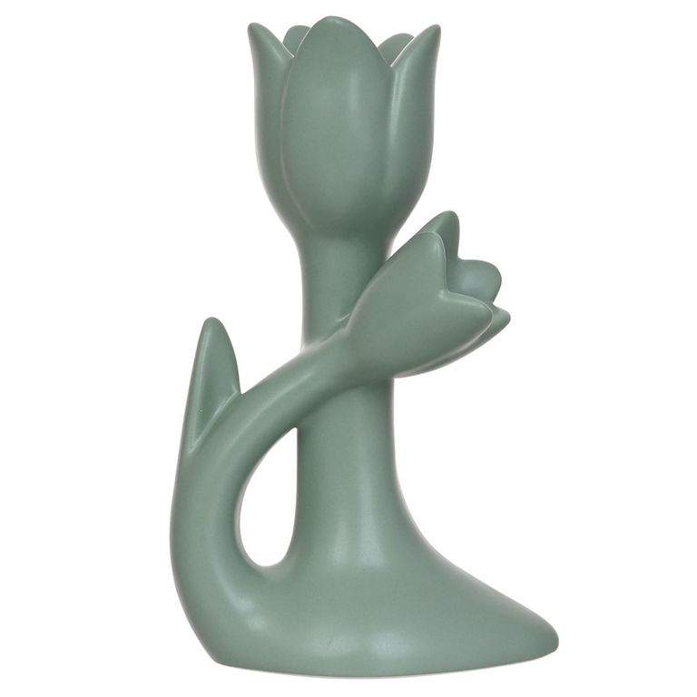 Tulipán de Cerámica 14cm Verde
