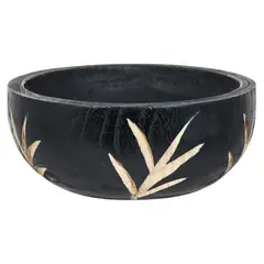 JUST HOME COLLECTION - Cuenco de Madera 29cm Blanco y Negro