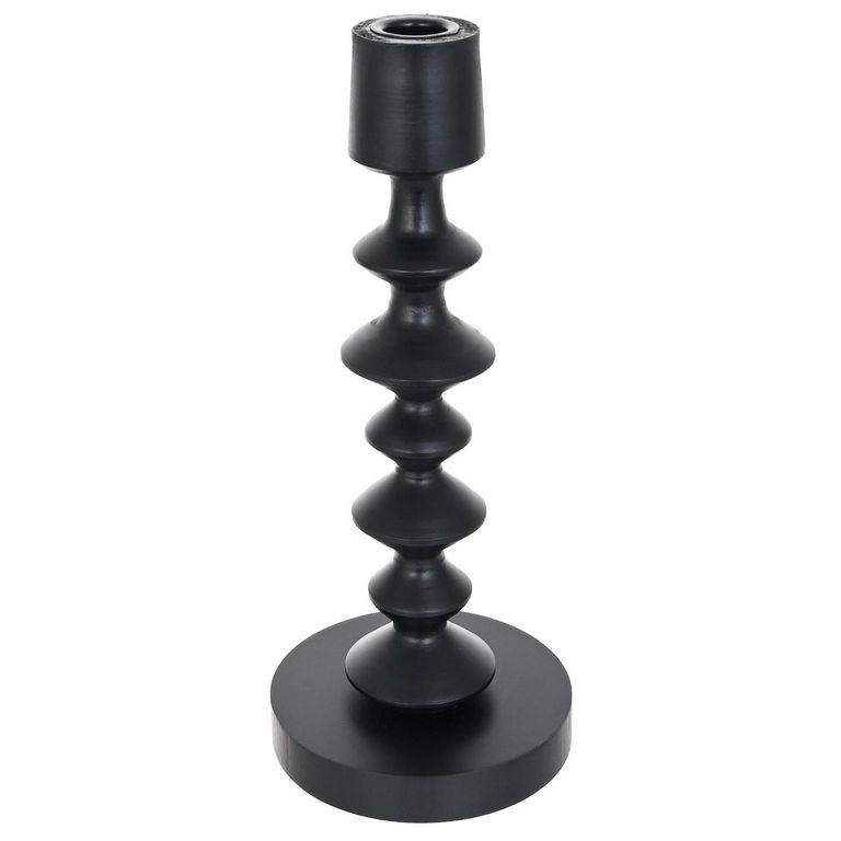Candelabro de Madera Negro 28cm
