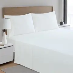 JUST HOME COLLECTION - Sábana Poli 180 H Queen Blanco