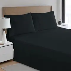 JUST HOME COLLECTION - Sábana 180 Hilos King Negro