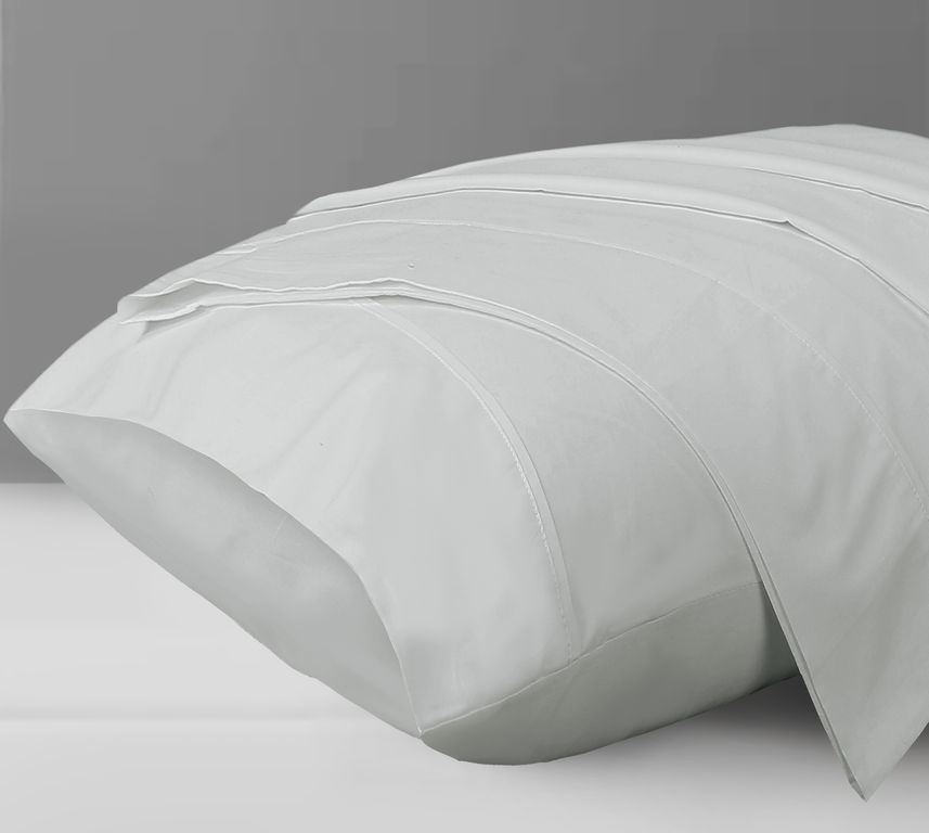 Set 2 Fundas de Almohada 180 Hilos Gris