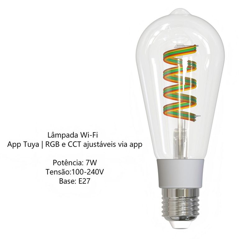 Luz LED FIL Wi-Fi 4W E27 Blanco