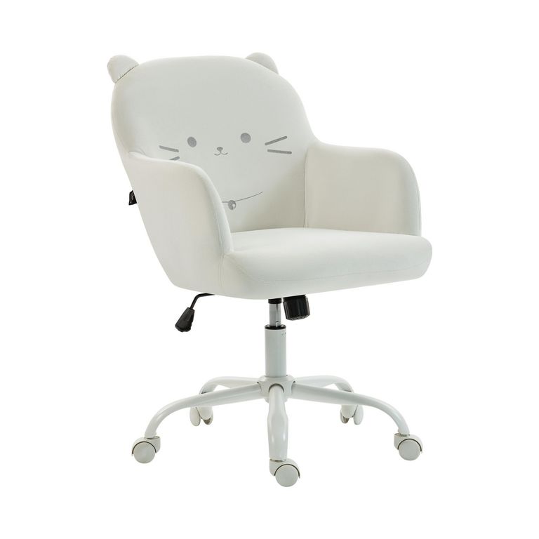 Silla PC Ergonómica Gato Blanco