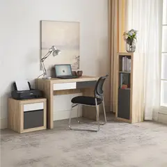 JUST HOME COLLECTION - Combo Escritorio + Cajonera + Librero Lida