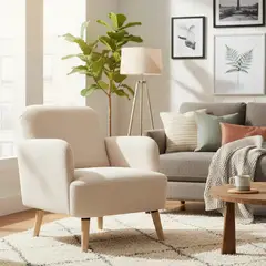 JUST HOME COLLECTION - Sofá 1 Cuerpo Poltrona Cleon Beige