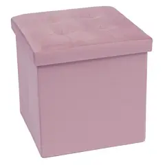 JUST HOME COLLECTION - Pouf Plegable Rosado 38×38×38cm