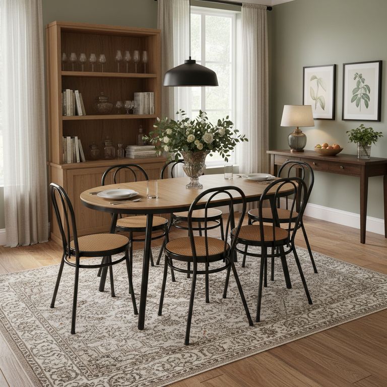 Juego de Comedor 6 Sillas Retro