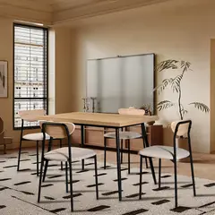 JUST HOME COLLECTION - Suva 4 Sillas Mesa Rectangular 110x70x75 cm