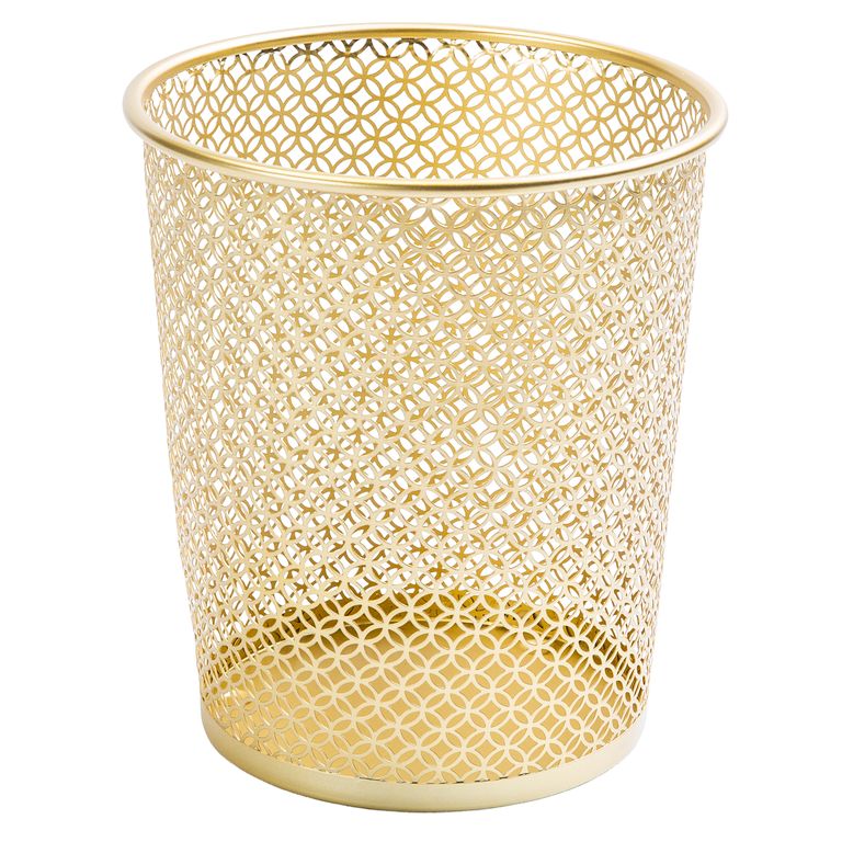 PAPELERO METALICO DORADO