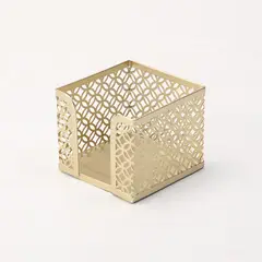 JUST HOME COLLECTION - PORTANOTAS DORADO METALICO