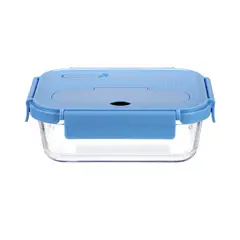 JUST HOME COLLECTION - Contenedor Vidrio con Cubiertos 1050ml Azul