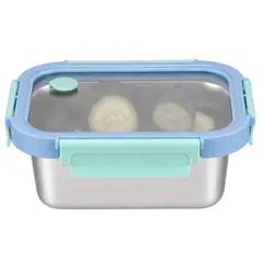 JUST HOME COLLECTION - Contenedor Inoxidable 800ml Azul/Turquesa