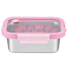 JUST HOME COLLECTION - Contenedor Inoxidable 800ml Rosado