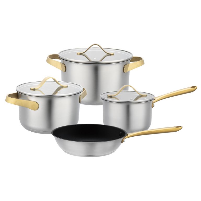 7 Piezas Acero inoxidable Plateado