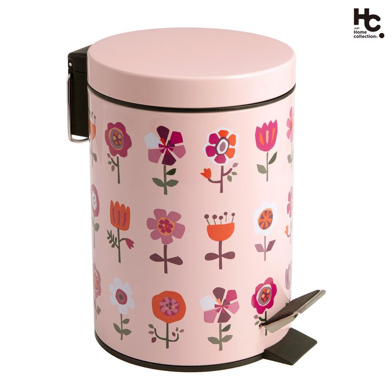 Basurero Pedal 3 Litros Flower