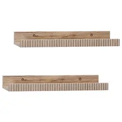 JUST HOME COLLECTION - Set 2 Repisas Flotantes 40x10cm Natural