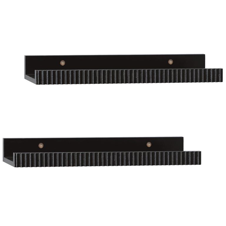 Set 2 Repisas Flotantes 40x10cm Negro