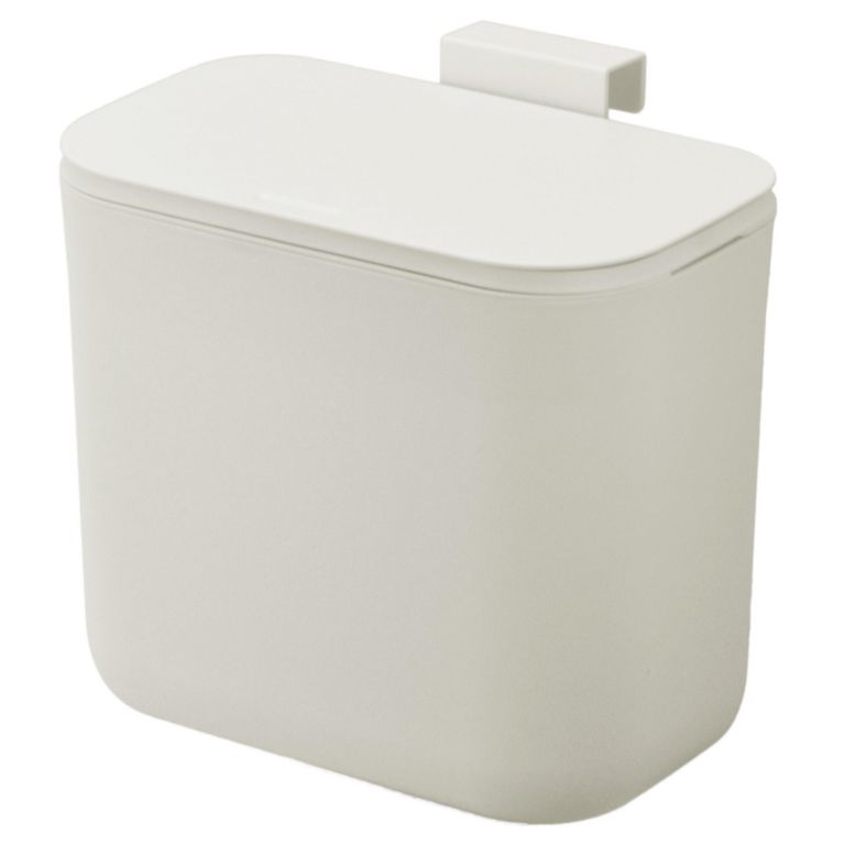 Basurero Plegable Colgante 7L Gris y Blanco