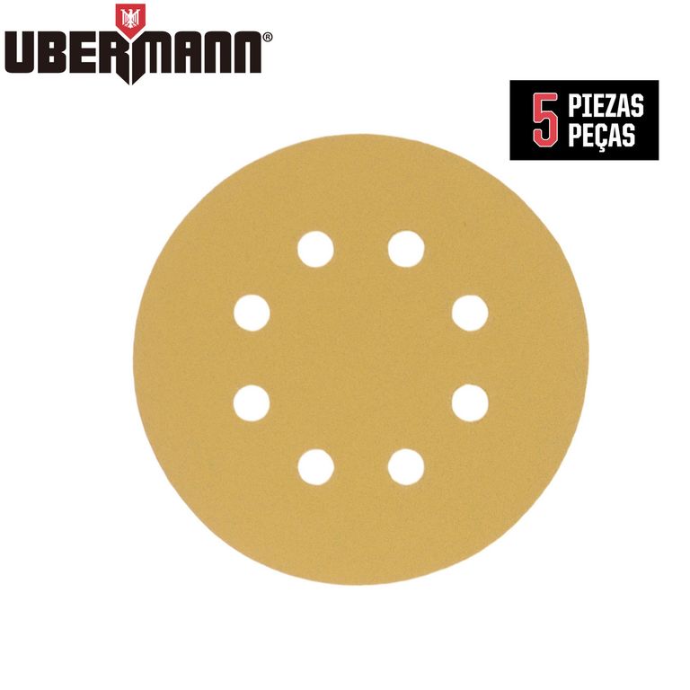 Set 5 Discos Lija Madera 25 5" G180
