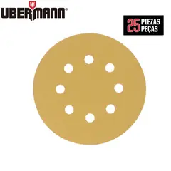 UBERMANN - Set 25 Discos Lija Madera 5" G80