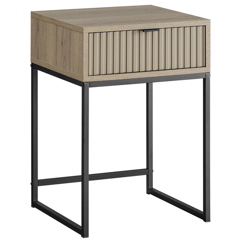 Velador Elle 1 Cajón OAK Pata Negra