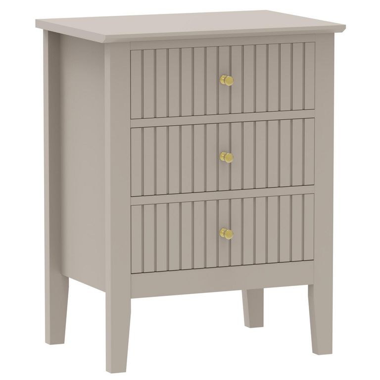 Velador Cottage 3 Cajones Taupe